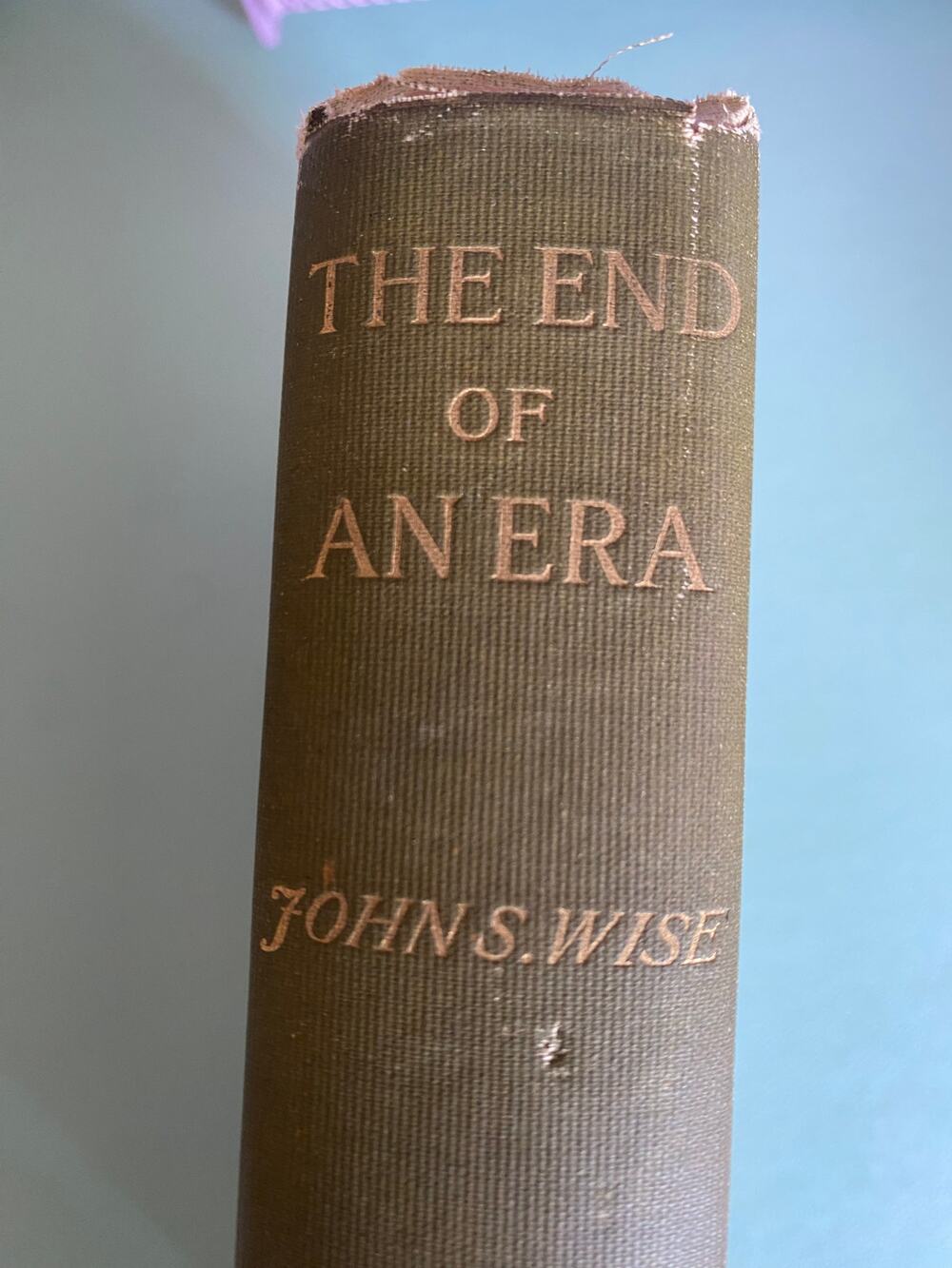 The End of An Era by John S Wise 1899